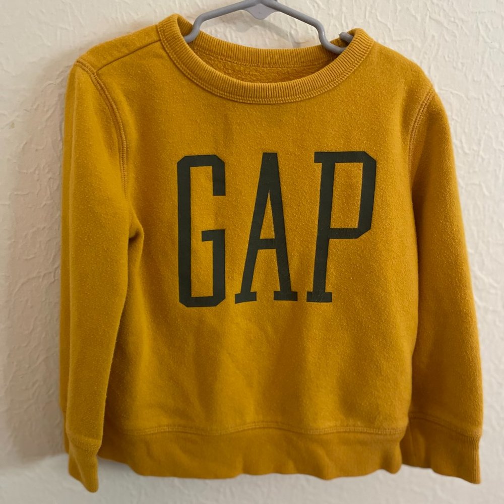 Gap Kids' Pullover Long Sleeve Crew Neck Sweatshirt Gold Yellow